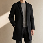 Rapids Wool-Blend Overcoat in Black