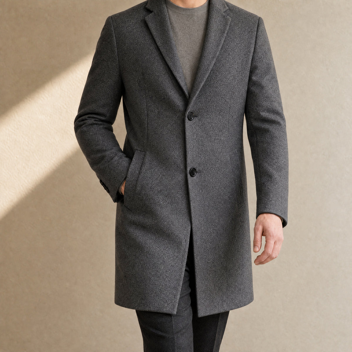 Rapids Wool-Blend Overcoat in Gray
