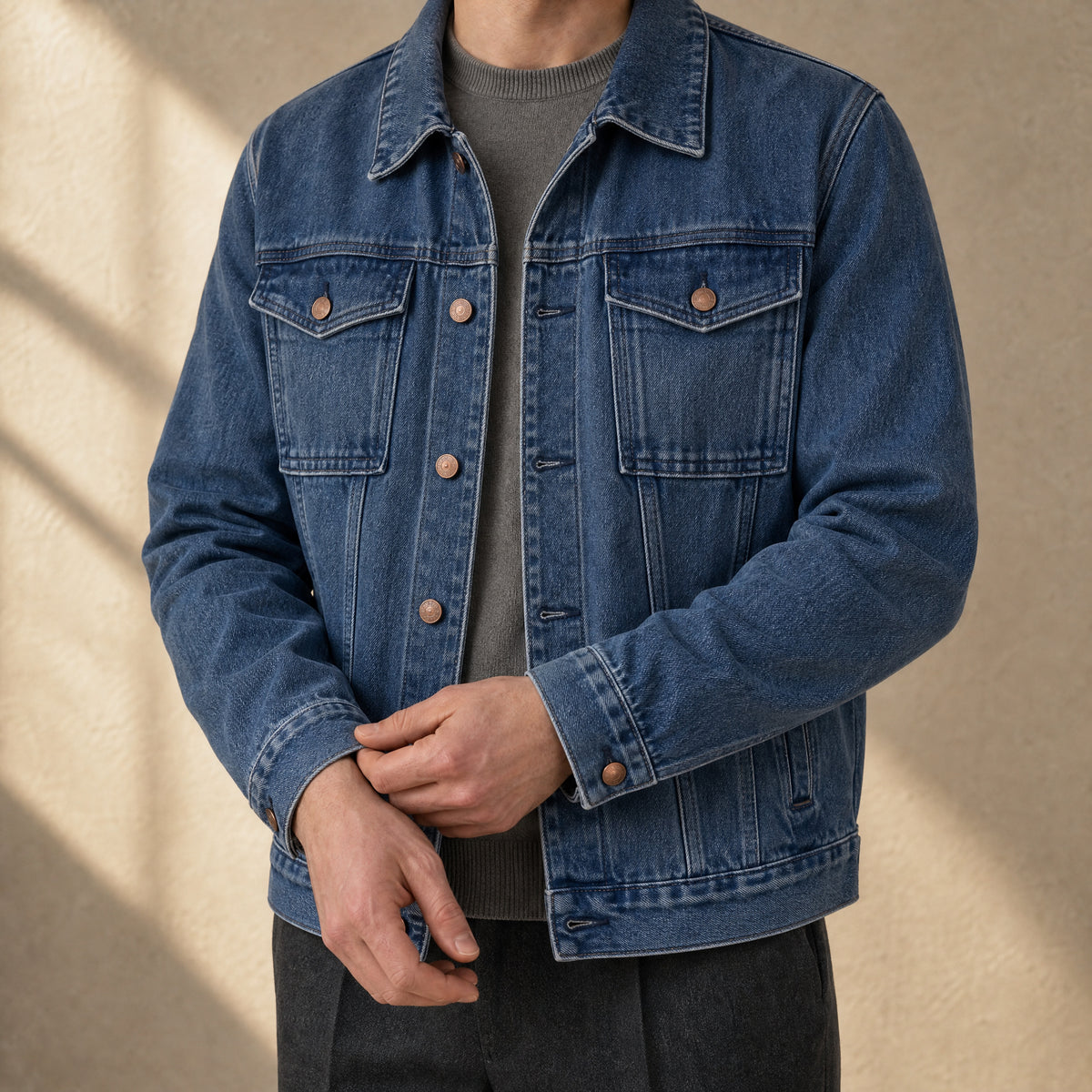 Ravine Workwear Denim Jacket in Blue