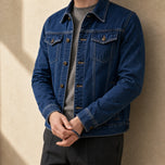 Reed Classic Denim Jacket in Dark Blue