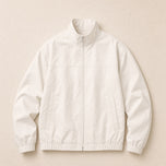 Ridgeline Zip Bomber Jacket in Apricot White
