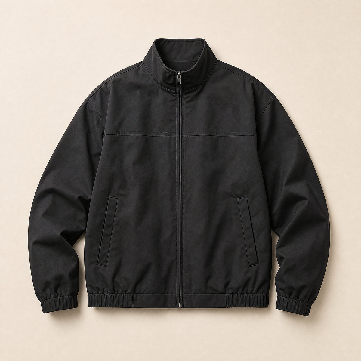 Ridgeline Zip Bomber Jacket in Black
