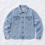 Rimefall Embroidered Denim Jacket in Blue