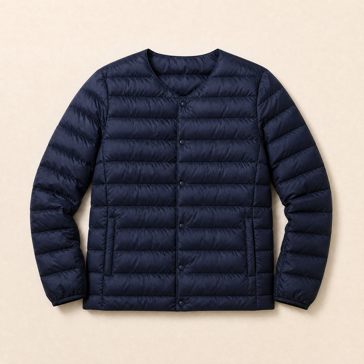 Rivulet Lightweight Puffer Jacket in Navy Blue