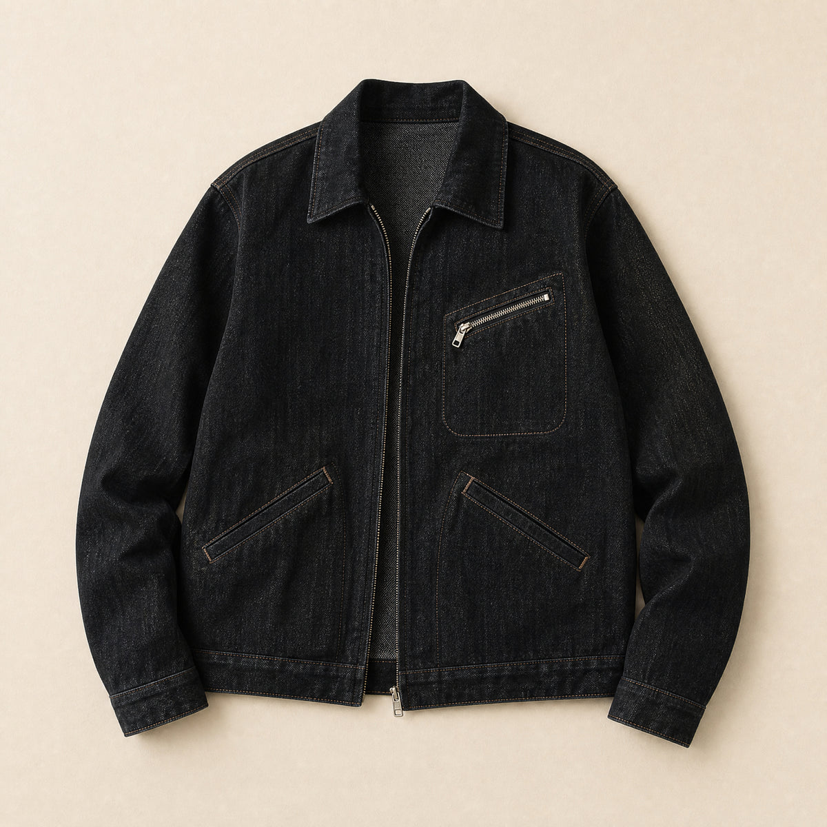 Rue Workwear Denim Jacket in Black