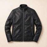 Sable Faux-Leather Jacket in Black