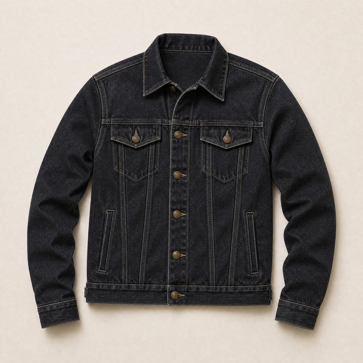 Sedge Classic Denim Jacket in Black