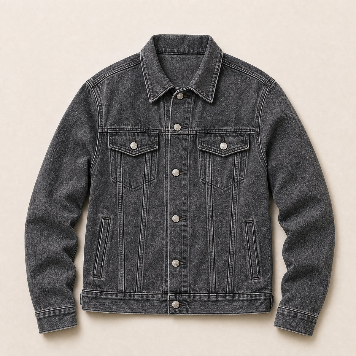 Sedge Classic Denim Jacket in Gray