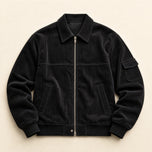 Shower Corduroy Bomber Jacket in Black