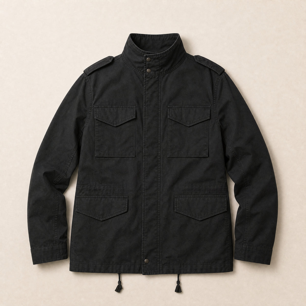 Skyline Multi-Pocket Field Jacket in Black