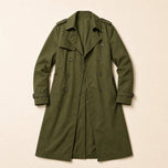 Snowdrift Long Trench Coat in Green