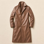 Snowfield Leather Trench Coat in Khaki
