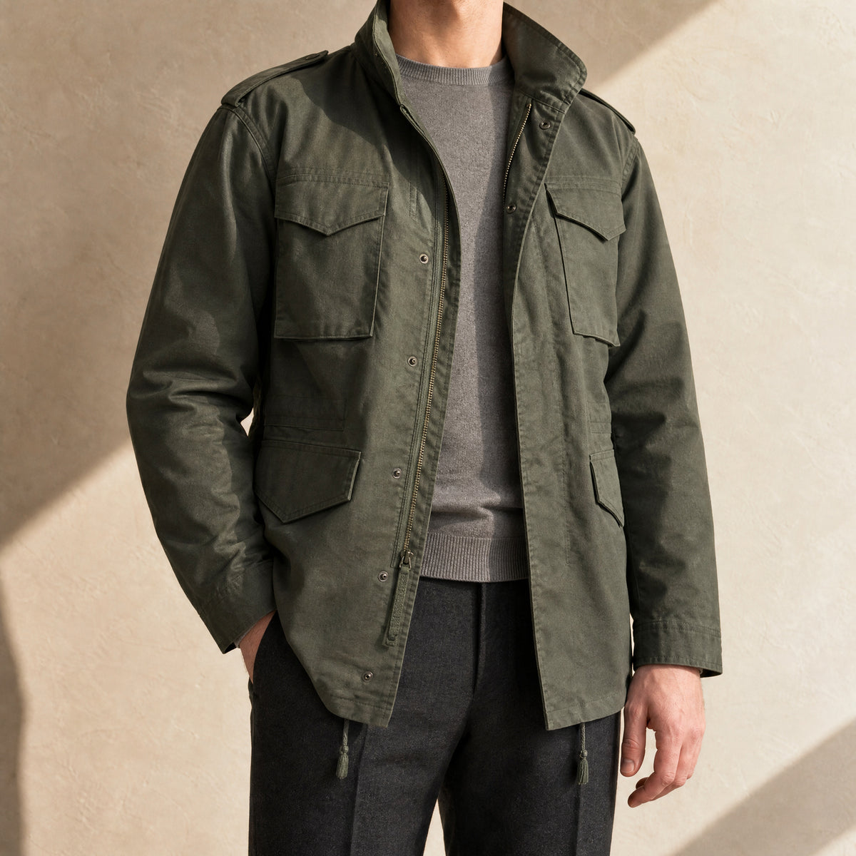 Snowline Multi-Pocket Field Jacket in Military Green