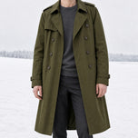 Snowmelt Long Trench Coat in Green