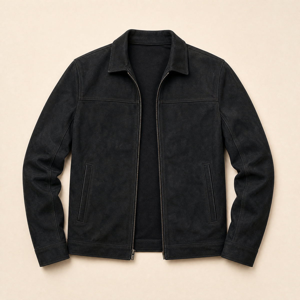 Southerly Leather Casual Jacket in Black