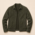Southerly Leather Casual Jacket in Olive