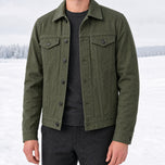 Sunfall Cotton Trucker Jacket in Army Green