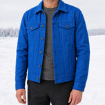 Sunfall Cotton Trucker Jacket in Blue