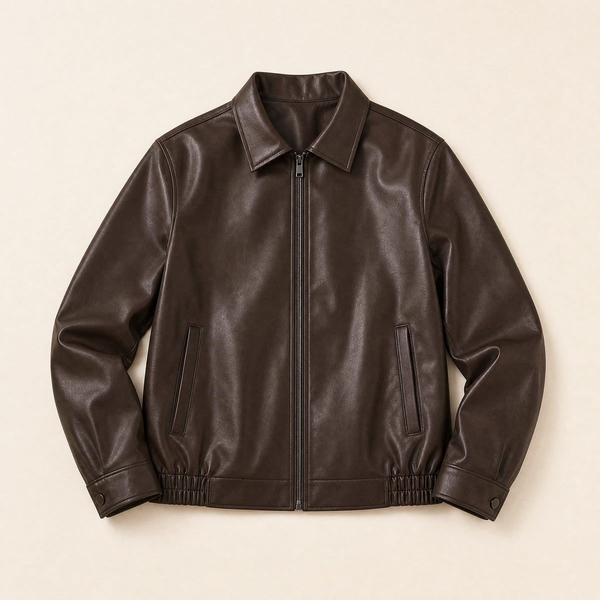 Thaw Leather Moto Jacket in Dark Brown