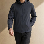 Thistle Hooded Windbreaker Jacket in Gray