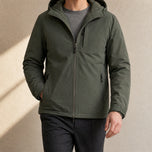 Thorn Fleece-Lined Hooded Jacket in Army Green