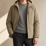 Thorn Fleece-Lined Hooded Jacket in Khaki