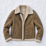 Thornwood Suede Shearling Jacket in Camel