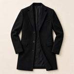 Thyme Single-Breasted Overcoat in Black