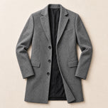 Thyme Single-Breasted Overcoat in Gray