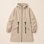 Tide Hooded Trench Coat in Khaki
