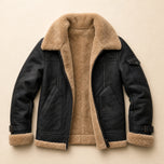 Torrent Shearling Bomber Jacket in Black