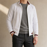 Upland Zip Bomber Jacket in White