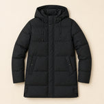 Walnut Hooded Parka in Black