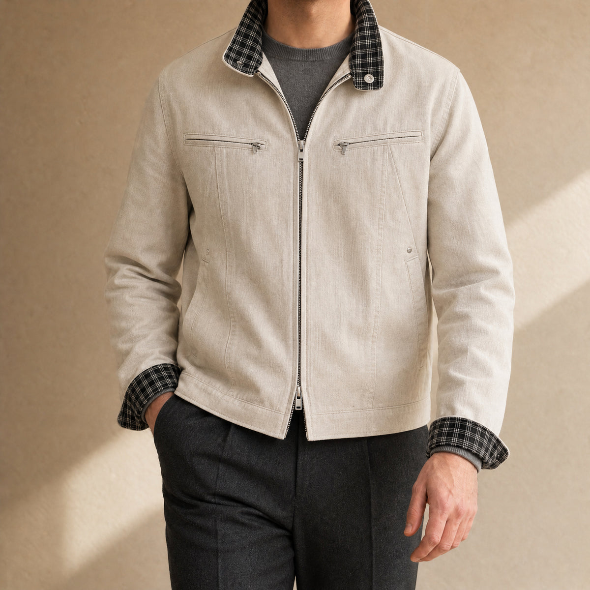 Warren Harrington Jacket in Khaki