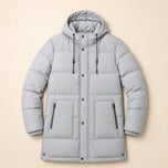Watershed Mid-Length Puffer Jacket in Gray