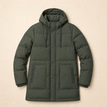 Watershed Mid-Length Puffer Jacket in Green