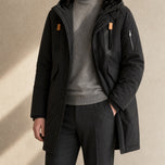 Wellspring Long Hooded Parka in Black