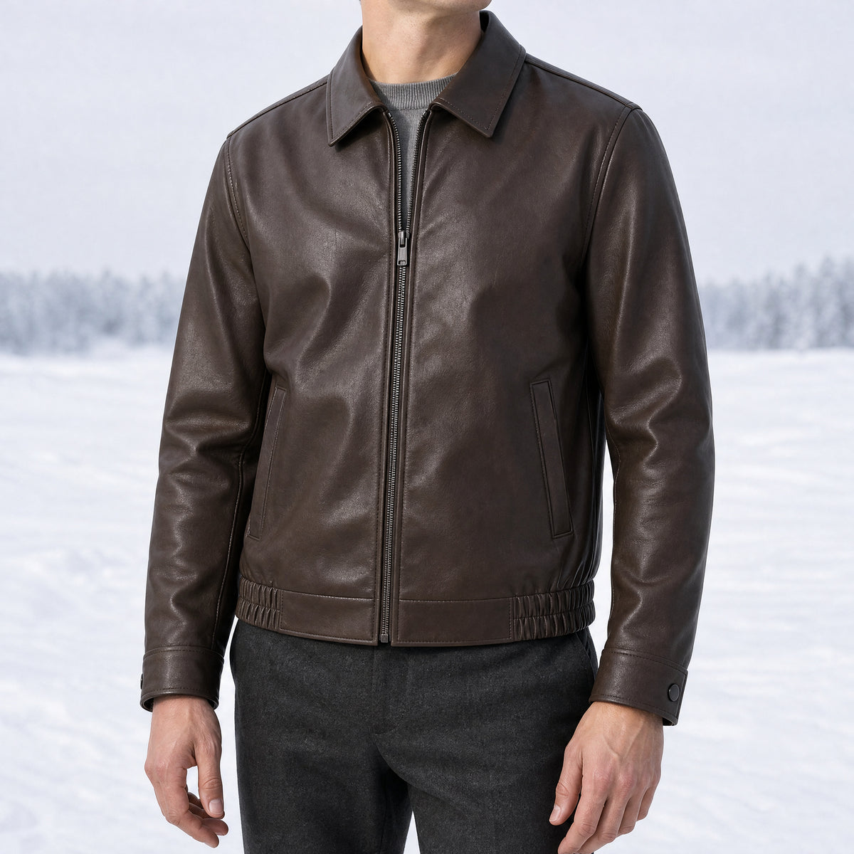 Westwind Leather Moto Jacket in Dark Brown