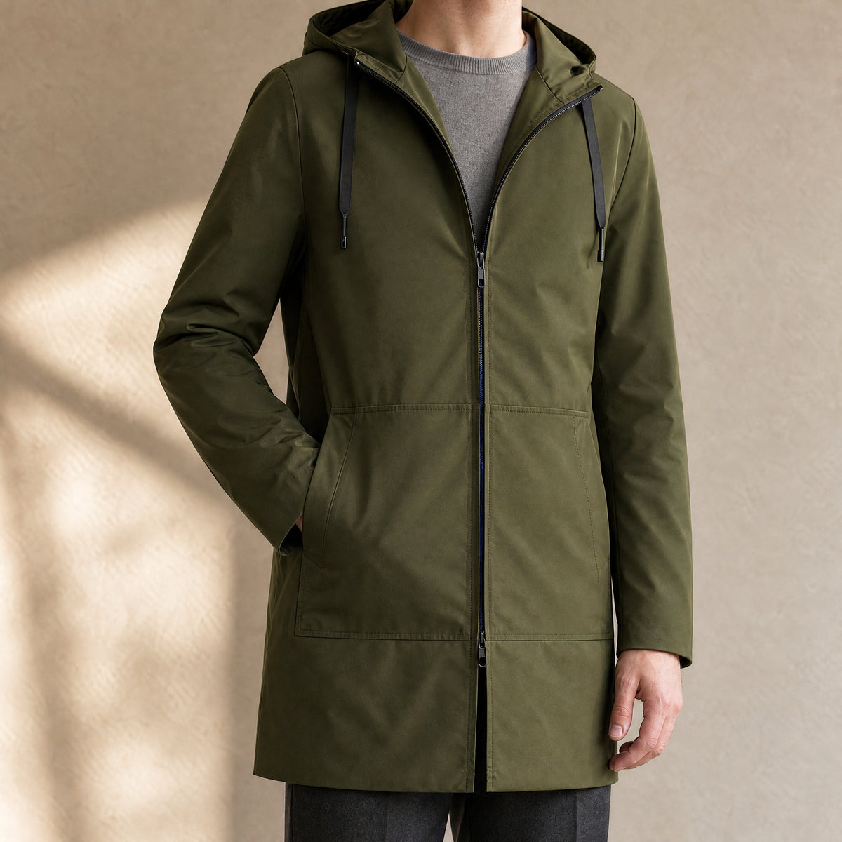 Whitewater Hooded Parka in Army Green