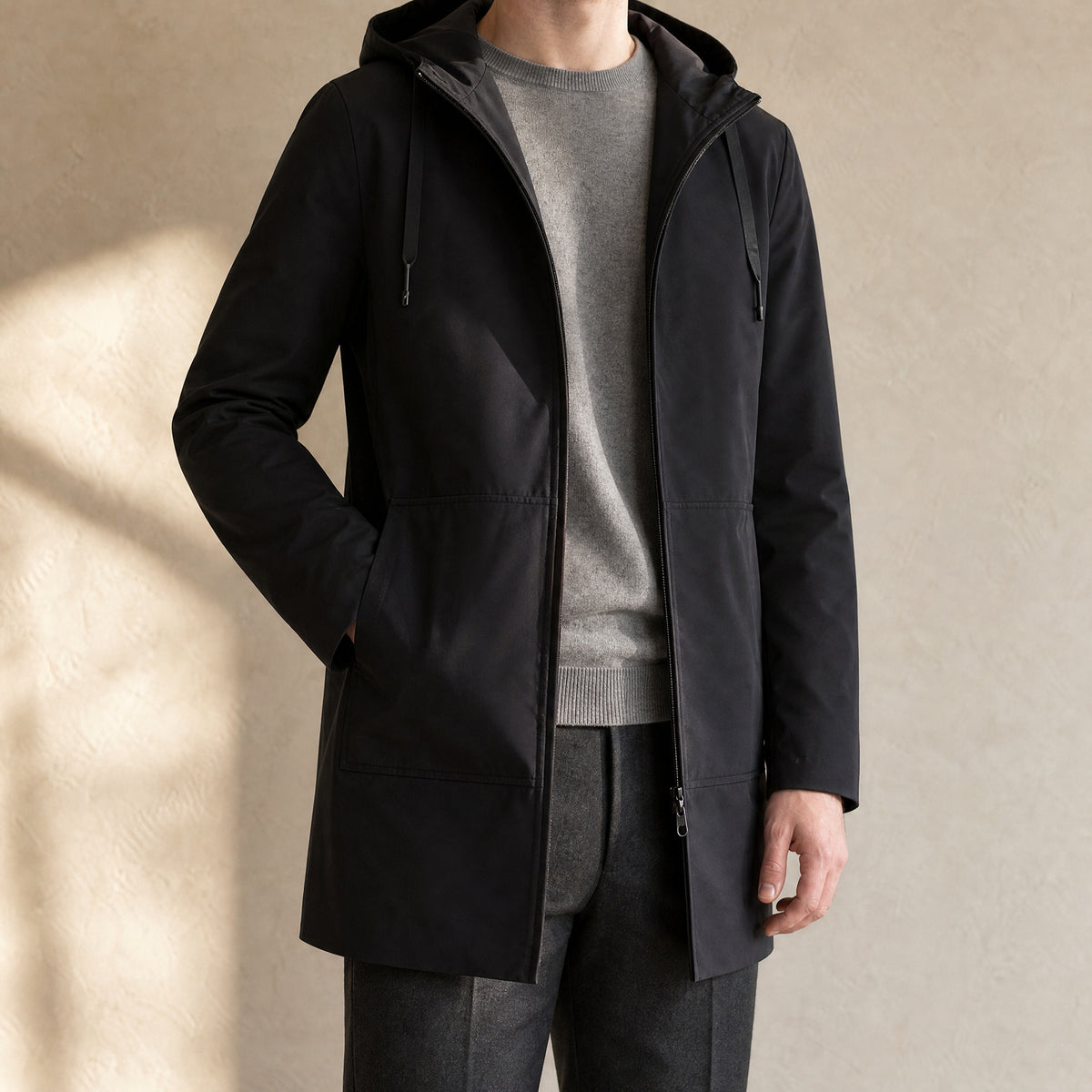 Whitewater Hooded Parka in Black