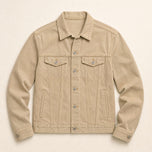 Wick Classic Denim Jacket in Khaki