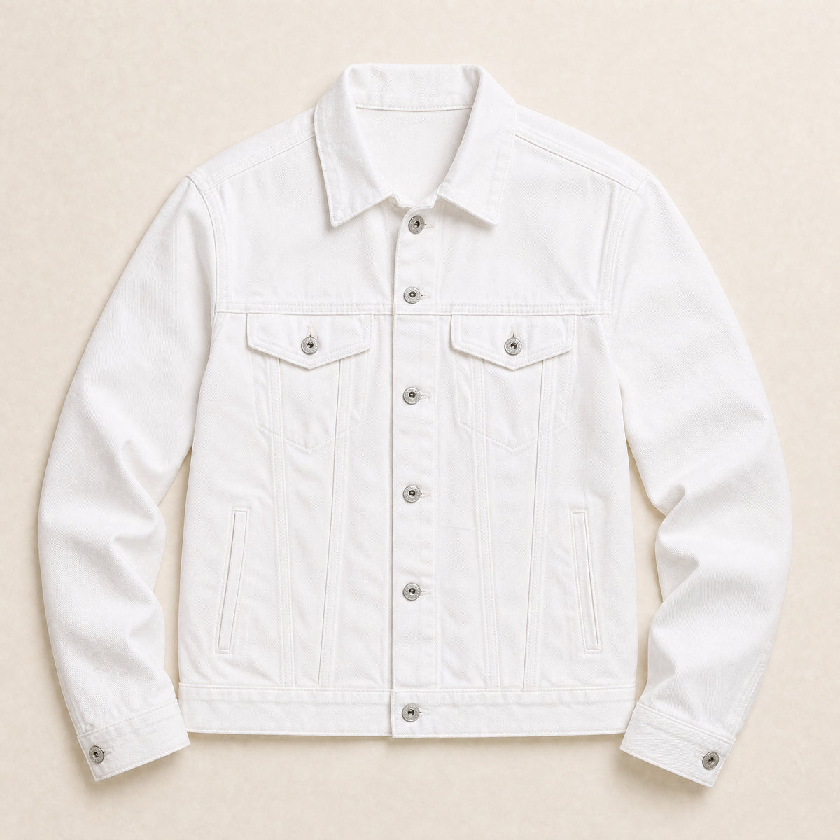 Wick Classic Denim Jacket in White