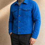 Willow Cotton Trucker Jacket in Blue