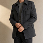 Wintergreen Wool-Blend Overcoat in Gray