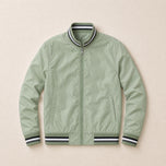 Woodland Zip Bomber Jacket in Green
