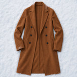 Wychwood Long Double-Breasted Overcoat in Caramel