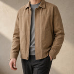 Yarrow Washed Cotton Bomber Jacket in Khaki