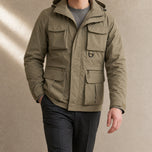 Yew Convertible Cargo Jacket in Khaki
